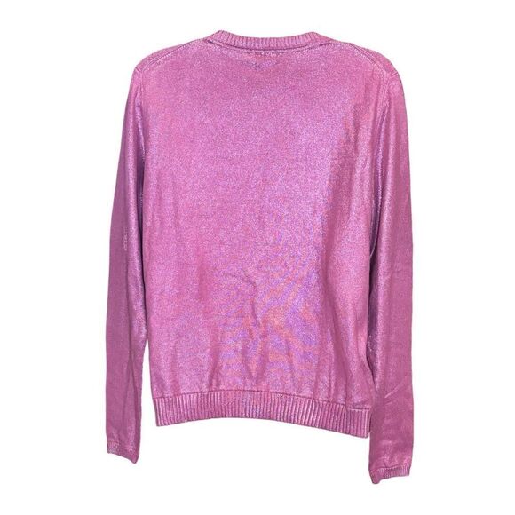 ATM ANTHONY THOMAS MELILLO Cashmere Blend Metallic Crewneck Sweater NWOT Size Me - Picture 5 of 8